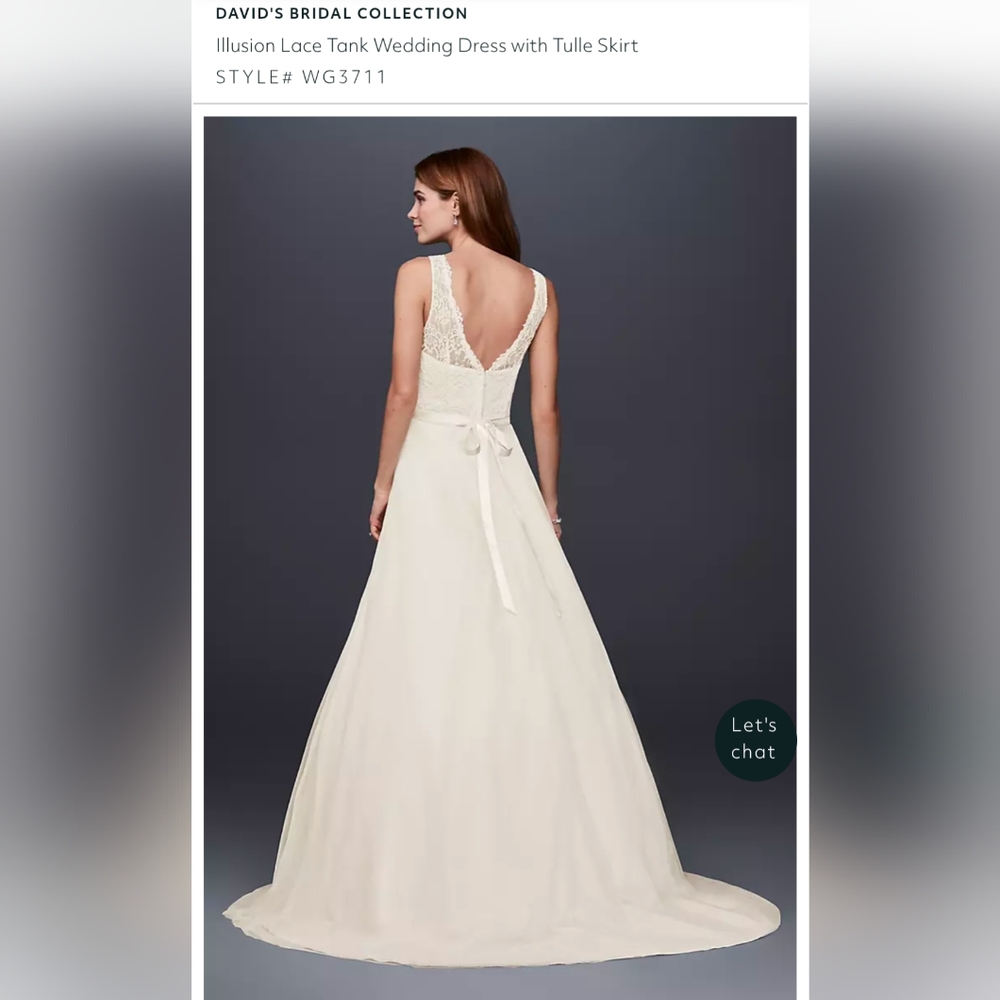 David's Bridal Lace Wedding Dress
